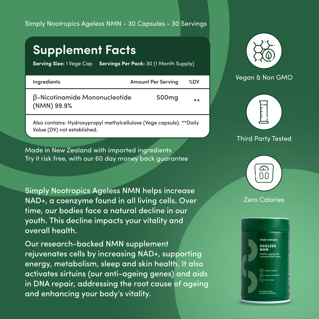 Ageless NMN Capsules Value Bundle (3-Months)