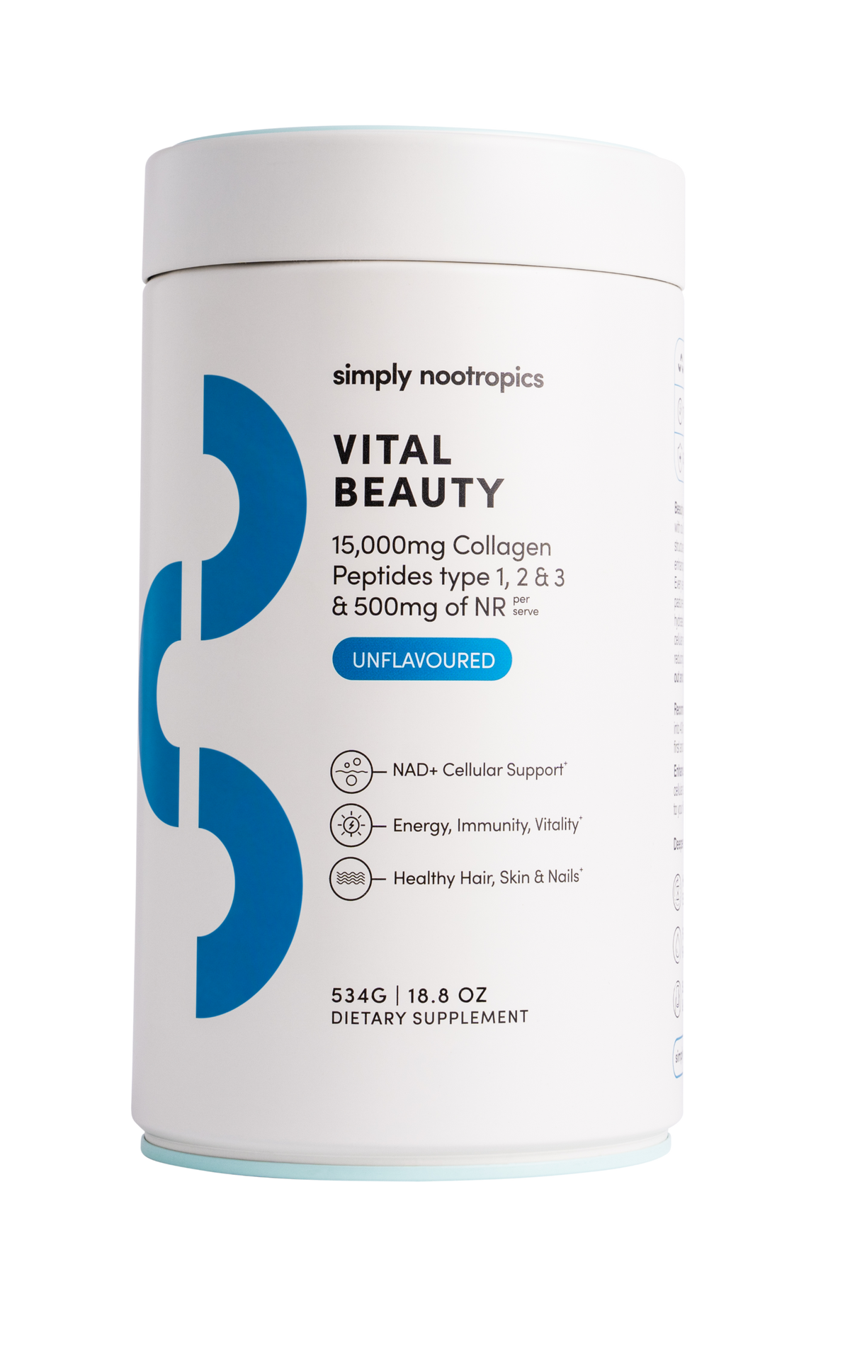 Vital Beauty Collagen Powder Unflavoured - 534g