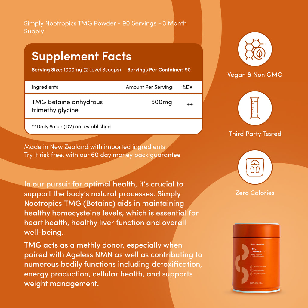 TMG Powder (100g) Betaine for Methyl Donation